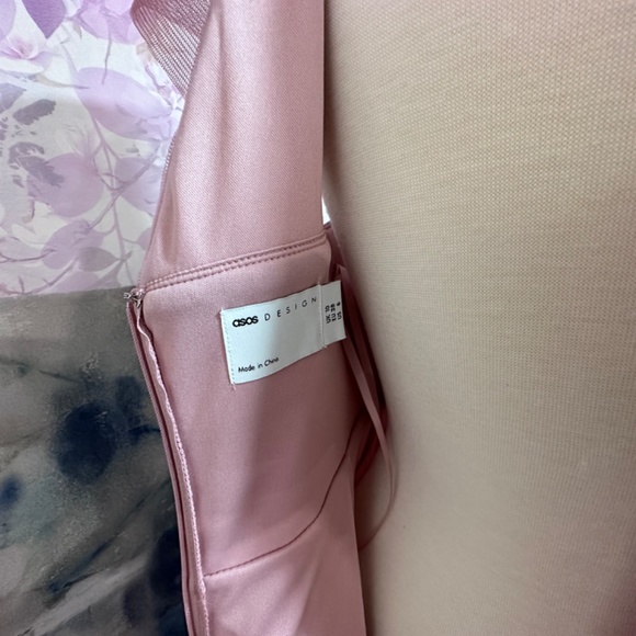 ASOS Tulle Maxi Dress Rose Pink Size 6 - Picture 6 of 7